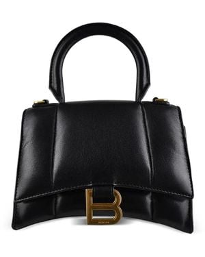 Balenciaga Gewatteerde Hourglass Tas - Zwart