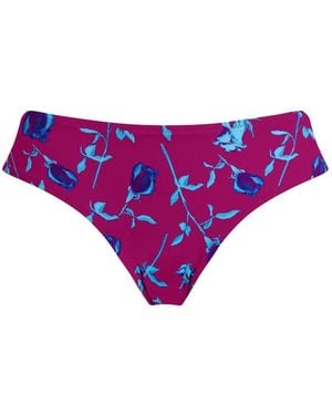 Vilebrequin Rose-Print Bikini Bottoms - Purple