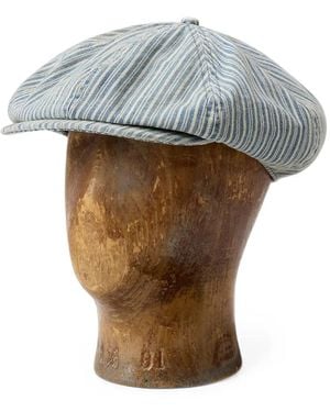 RRL Newsboy Striped Hat - White