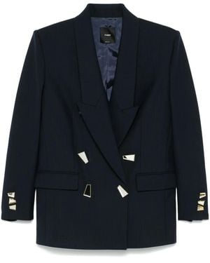 Pinko Blazer Con Dettaglio A Specchio - Blu