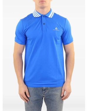 Peuterey Polo À Col Rayé - Blue
