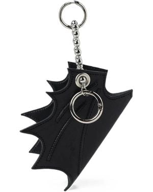 Limi Feu Llavero De Cuero Con Forma De Ala De Murciélago - Negro