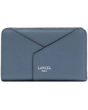 Lancel Eckiges Enveloppe Portemonnaie Mit Reißverschluss - Blau