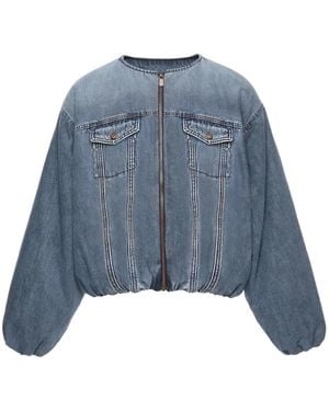 Magda Butrym Zip Denim Jacket - Blue
