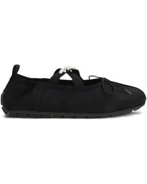 Simone Rocha Embellished Grip Ballerina Flats - Black