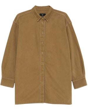 7 For All Mankind Nina Button-Fastening Shirt - Natural