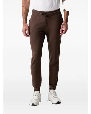 Guess Logo-Patch Drawstring Track Trousers - Brown