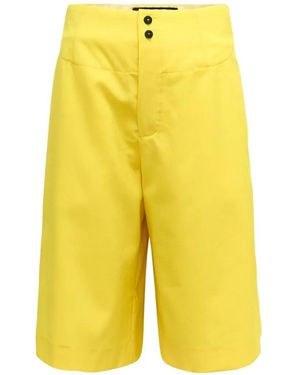 Jacquemus The Moisson Buttoned Tailored Shorts - Yellow