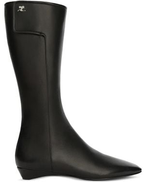 Courreges Laarzen Met Logoplakkaat - Zwart