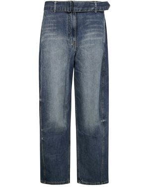Magda Butrym Jeans A Gamba Ampia Con Cintura - Blu