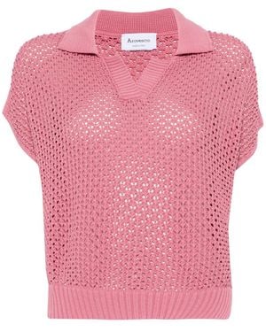 AROVESCIO Polo-Collar T-Shirt - Pink