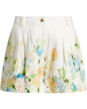Aje. Linen-Blend Shorts - White