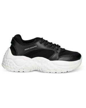 ARMANI EXCHANGE Paneled Sneakers - Black