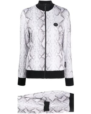 Philipp Plein Jogginganzug Mit Skorpion-Print - Weiß