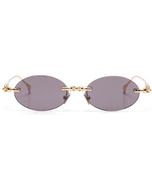 Kuboraum Lunettes De Soleil À Monture Ovale - Violet