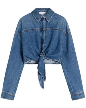 Sportmax Tie-front shirt - Blau