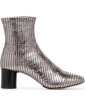 Isabel Marant Datsy 50 Calf Leather And Lamb Skin Boots - Brown
