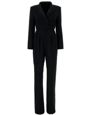 Max Mara Virgin Wool Blend Jumpsuit - Black