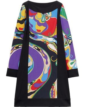 Emilio Pucci Orchidee ミニドレス - ブルー