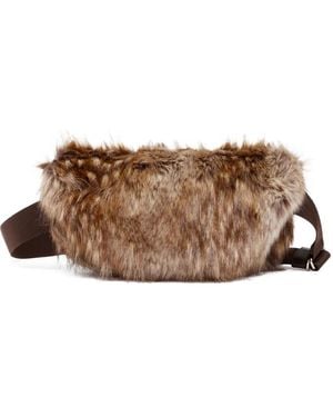 MM6 by Maison Margiela Faux-Fur Belt Bag - Brown