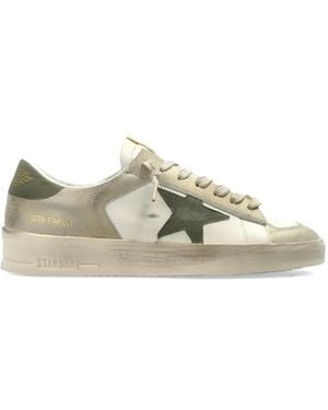 Golden Goose Stardan Leather Trainers - Natural