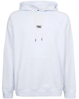 14 Bros Logo-Print Hoodie - White