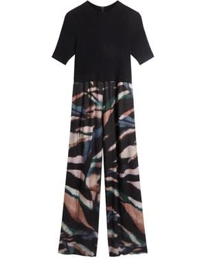 Ted Baker Georie Knit-Bodice Jumpsuit - Black