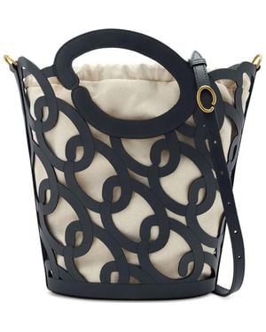 Oscar de la Renta レザー バケットバッグ - ブラック