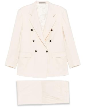 Tagliatore T-Loreley19B Pak Met Dubbele Rij Knopen En Zak - Naturel