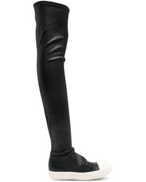 Rick Owens High Stocking Sneaks Boots - Black