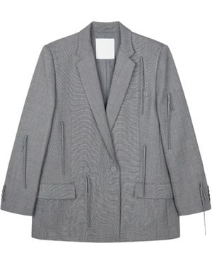 JNBY Fringed Wool Blazer - Grey