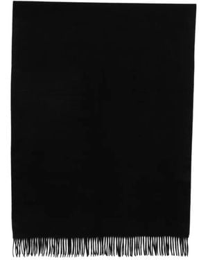 Max Mara Cashmere Stole With Logo - Black