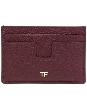 Tom Ford Porte-Cartes À Plaque Logo - Violet
