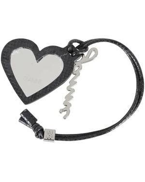 Ganni Bou Heart Mirror Keyring - ホワイト