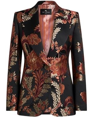 Etro ジャカード ジャケット - ブラック
