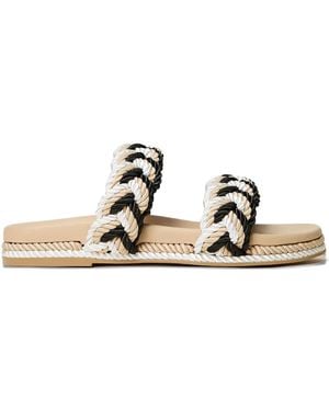 Twinset Braided Double-Band Sandals - Natural