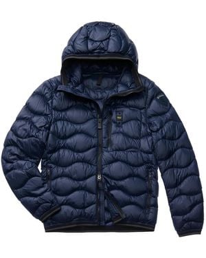 Blauer Hooded Quilted Jacket - Blue