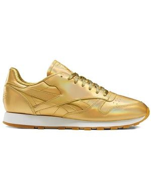 Reebok Classic Wonder Metallic Leather Sneakers - Yellow