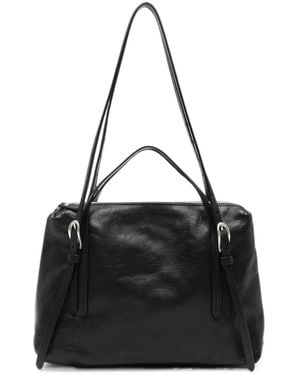 Our Legacy Buckle-Detail Leather Tote Bag - Black