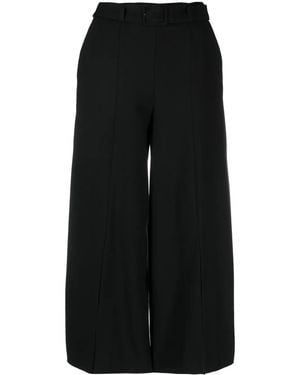 Twinset Logo-Plaque High-Waisted Trousers - Black