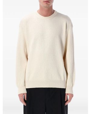 Roberto Collina Irregular-Texture Crew-Neck Sweater - White