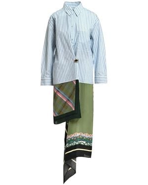 Essentiel Antwerp Krystal Striped Asymmetric Shirt - Blue