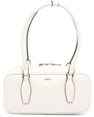 BOSS Bolso de hombro Sandy con cremallera - Blanco