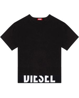 DIESEL Uftee-Sport-Cropped-T-Shirt - Black
