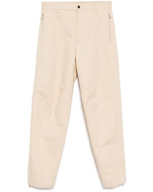 Lanvin Zipped Hem Tapered Trousers - Natural