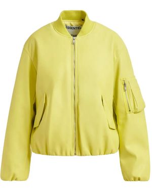Essentiel Antwerp Pocket-Sleeve Bomber Jacket - Yellow