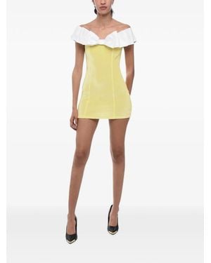 Adriana Hot Couture Bow-Detail Mini Dress - Yellow