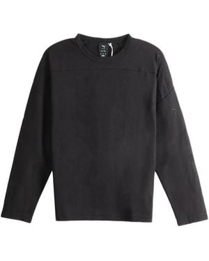 PUMA Long-Sleeve Crew-Neck T-Shirt - Black