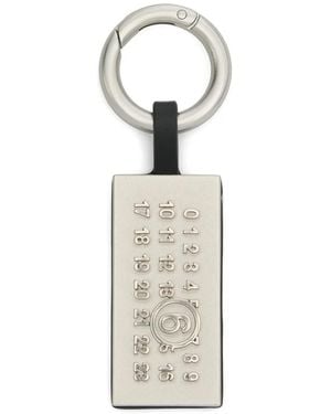 MM6 by Maison Margiela Numeric Tag Keyring - White