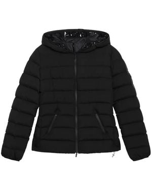 Moncler Gesteppte Herbe Kapuzenjacke - Schwarz
